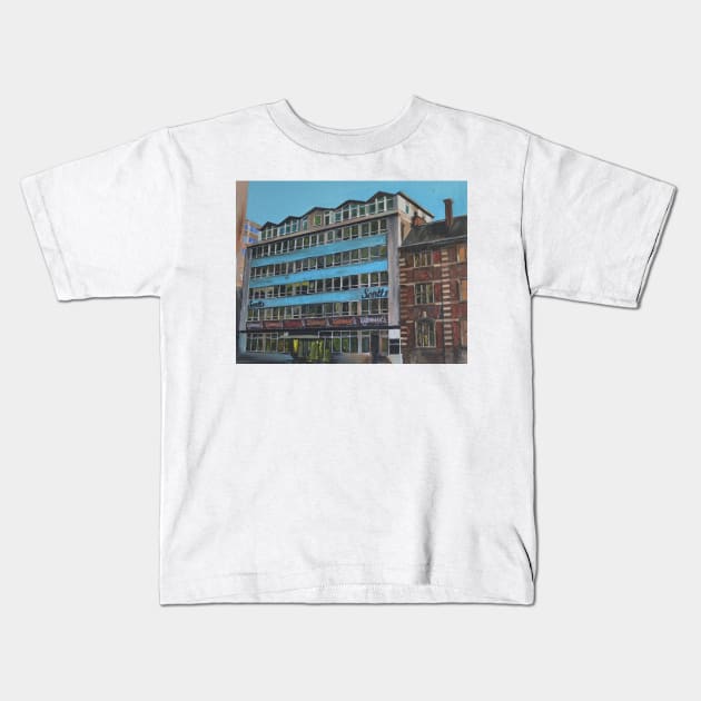 Modern Post-War Building, Hull, England Kids T-Shirt by golan22may